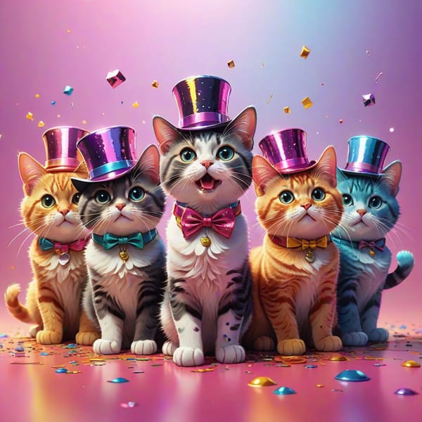 Party cats attack!